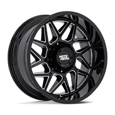 20" Moto Metal MO812 Turbine Gloss Black Milled 20x9 Wheel 5x5 01mm For Jeep Rim