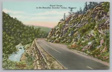 Arcadia Valley Missouri~Royal Gorge Highway~Porphyry Mountains~1944 Linen