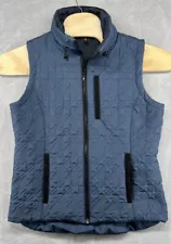 Kerrits Quilted Blue Puffer Vest Equestrian Horse Riding Pockets Women's Size L