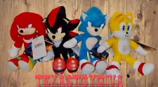 2024 Sonic The Hedgehog 3 Movie 9" Plush Set SHADOW TAILS KNUCKLES New READ!!!