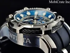 NEW Invicta Men's 52mm BOLT NAUTICAL Chronograph BLUE DIAL Stainless Steel Watch