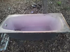 vintage pink cast iron tub. Brand new