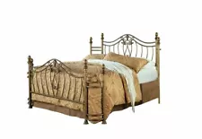 Sydney Queen Bed Antique in Brushed Gold