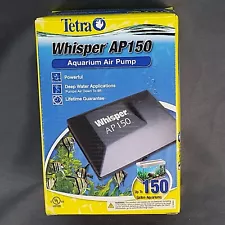 Tetra Whisper AP150 Aquarium Air Pump 8' Deep Water Application26075-916 Black