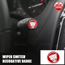 Jaguar XJ XE XF F-Pace Wiper Switch Decoration Button Emblem Sticker Badge Red (For: More than one vehicle)