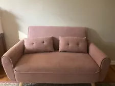 loveseat sofa pink