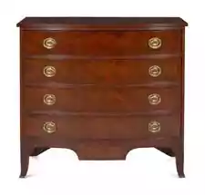 New ListingPair of Historic Charleston Baker Collection Federal Style Mahogany Chests