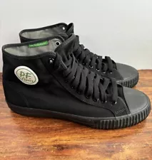 PF Flyers Black Canvas Center Hi Sandlot High Top Sneakers Shoes Mens Size 11.5