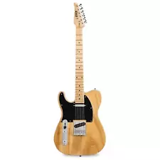 LyxPro Beginner Left Handed 30" Telecaster Style Electric Guitar, Natural