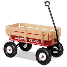 Radio Flyer Full Size All Terrain Classic Steel and Wood Pull Along Wagon (Used)