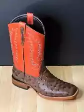 Men's Square Toe Ostrich Boots