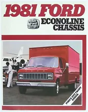 Ford 1981 Econoline Chassis E-350 Ambulance School Bus RV Dealer Sales Brochure