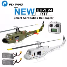 Fly Wing UH-1 V4 10CH GPS 3D Auto Return Hovering RC RTF Helicopter 2 Battery