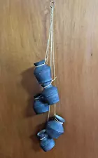 Outdoor Hanging Ceramic Pots, 22" Long, Rustic Looking