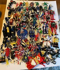 Massive 1990s Power Rangers Toy Lot Mighty Morphin, Megazord, Bandai, Vintage