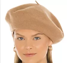 HatAttack Classic Tan Wool Beret Hat One Size Women's