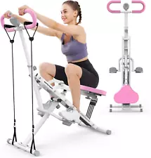 Pink Squat Machine for Home,Rodeo Core Exercise Machine,330Lbs Foldable,Adjustab