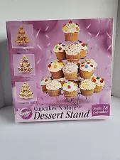 Wilton Cupcakes N More Dessert Stand Holds 18 Muffins Wedding Party Orig Box EUC