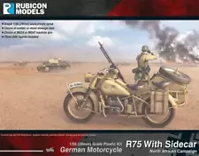 Rubicon German Motorcycle R75 with Sidecar (DAK) Bolt Action WW2 Model