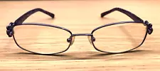 EYEGLASSES Metal Frames Floral rhinestone decor designed in Italy