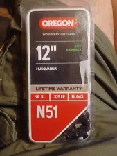 Oregon N51 Chainsaw Chain for 12 in. Bar, Fits Husqvarna Models New