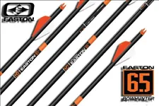 EASTON 6.5 BOWHUNTER | FLETCHED ARROWS 6 PACK - SPINE 500 400, 340, 300, 250