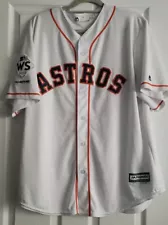 Majestic Houston Astros Carlos Correa #1 Jersey White/Orange WS 2017