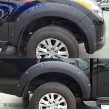 Black 6" Fender Flare Flares Nuts Wheel Arch Arches Fits Mazda Bt50 Pro 2012 17