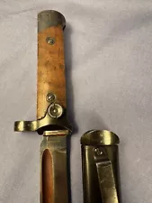 Very Rare WW2 Italian M1938 Folding Carcano Bayonet w Scabbard-L. FRANCHI