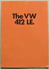 VOLKSWAGEN VW 412 LE Car Sales Brochure 1972-73 #24024.831.19052.09 (8/72)