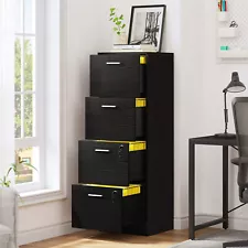 File Cabinet 4-Drawer Storage Organizer Vertical Filing Cabinet for Home Office