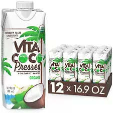 Organic Coconut Water, Pressed, More "Coconutty" Flavor, Natural Electrolytes, V