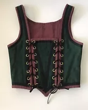 Vintage Renaissance Medieval Corset Top Cosplay Fairy Goth