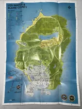 Grand Theft Auto V MAP - Los Santos & Blaine County - GTA 5 Map Poster, Foldable