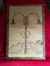 Wood burning art pyrography