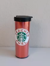 2020 STARBUCKS Teacher Fuel Tall Insulated Travel Mug Cup 16 oz Red ~ Preowned