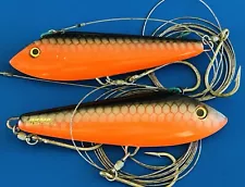 (2) Wahoo Trolling 8” Orange Fishing Lures