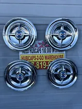 1955 Dodge Royal Lancer 15” Hubcaps Coronet Oem Convertible Rat Rod Chrome