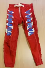 Hallman Vintage Boys Size 24 Red Yamaha Motocross Dirt Bike Pants