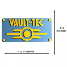 Vault-Tec Logo Wooden Wall Art - Perfect Decor for Fallout Fans and Gamers!