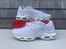 Nike Air Max Plus TN Tuned Triple White Black Cool Grey 604133-139 Men's Size 11