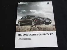 2012 BMW 6 Series Gran Coupe Sales Brochure F06 640i 650i xDrive 4-door Catalog