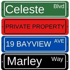 Custom Personalized Aluminum Street Sign Outdoor Indoor Great Gift for Everyone