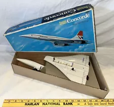 ANTIQUE NOS CONCORDE JET PLANE BRITISH AIRWAYS BATTERY TOY IN BOX DAITA AIRPLANE