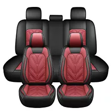 For 07-23 Jeep Wrangler JK JL PU Leather Seat Covers Protector Full Set