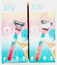 Joy Color Changing Razor for Women 1 razor+ 2 Cartridges X 2PACK SALE!