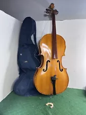 Engelhardt 111 3/4 Cello - Has Dings & Cracks Unattached Strings - 44” W/ Case