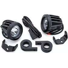 Ciro 45019 TAC-10 Black Light Cannons Spotlights for 1-1/4" Harley Engine Guard