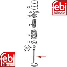 1990-92 Mercedes 300CE 1991-93 300SL Cylinder Head Intake Valve 104 053 08 01 (For: 1992 Mercedes-Benz 300CE)