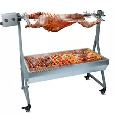 132LB Stainless Steel Rotisserie Grill 25W Motor Pig Lamb BBQ Rotisserie Roaster